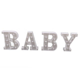 BABY Letter Lights Set Romantic Warm White Large BABY LED Lights Battery Operated Light Decoration V1294-YM0901-3119230105211
