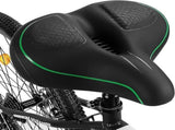 Comfortable unisex bicycle saddle with double shock absorbers, breathable waterproof ergonomic V1188-MS-325-0806