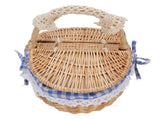 Wicker Picnic Basket with Removable Liner Empty Picnic Hamper Basket with Lid and Handle for Easter V1294-YM0901-3111250051112