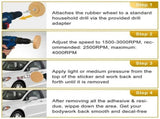 4 Pack 3.5 Inch Eraser Decal Remover Eraser Adhesive Remover with Adapter Rubber Eraser V1192-AZ-W-28680