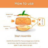4-pack Yellow Pumpkin Shaped Fruit Fly Trap - Reusable Flying Insect Catcher with Hanging Loop, Easy V888-ELOSUNG56364