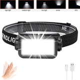 BROUIT LED Motion Sensor Head Torch Headlight Rechargeable Headlamp Waterproof V201-W12520370
