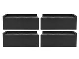 4pcs Furniture Riser Black Enlarged Widened Rectangle Rubber 3in Furniture Leg Mat for Home V1294-YM0717-3114220071811