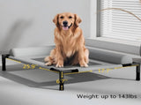 Elevated Pet Cot with Bolster Cushion, Portable Dog Bed for Indoor & Outdoor Use, Removable Washable V1341-ZY-UAKNPAFJ