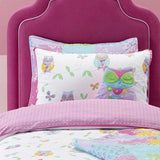 Jiggle & Giggle Owl Song Quilt Cover Set Single V442-PIL-QUILTCS-OWLSONG-WHITE-SB