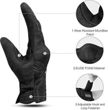 Breathable Mesh Motorcycle Gloves Touchscreen with TPR Palm Pad Hard Knuckle-Black-XLarge V1164-325735