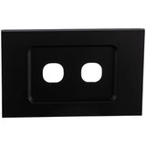 2 Gang Saturn Zen Assembly Grid and Plate, Black V1202-V1-CLIZ4032VHZB