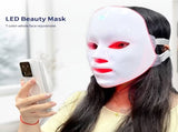 7-Color Facial Mask Device with USB- Light Beige Care, Portable Face Mask Machine for Home Use, 7 V1105-YAHL-01