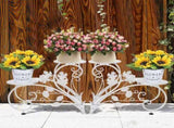 Set of 2 Plant Stand Wedding Garden Flower Shelf Rack V178-66778