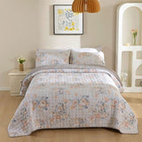 100% Cotton Lightly Quilted Coverlet Set Cassidy Queen 230 x 250 cm V442-STT-COVERLET-CASSIDY-TAUPE-QS