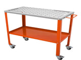 36" x 18" Welding Table, 1200lbs Load Capacity Steel Weldingbench Table on Wheels, Portable V952-KYDHZW1200LB3M6A7V0