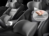 Brown Ergonomic Memory Foam Car Headrest & Lumbar Support Cushion Set - Driving Comfort Neck & Back V888-ELOSUNG27017