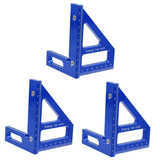 3-Piece Carpenter Measuring Tool Set with Aluminum 45&deg and 90&deg Miter Angle Rulers for Accurate V1369-AZ3-W-12856