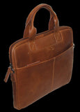 Futura Mens Slimline Laptop Bag Satchel Handbag Handles College - Brown V563-A1973LBROWN