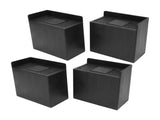 4 PCS 4in L Shaped Anti Vibration Pads Rectangular Non Slip Foot Pad Bed Risers for Washing Machine V1294-YM0716-3117220169211