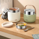 304 Stainless Steel Thermal Food Jar Long Lasting Warmth 6-12H Leakproof with Folding Spoon Commute V1385-BWFH-WU-904-011