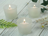 40 Pack Frosted White Glass Votive Candle Holders for Candle Making Kit Tealight Candles Cup Home V382-FHX40