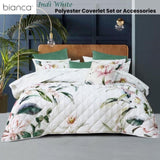 Bianca Indi White Polyester Coverlet Set Super King V442-BCA-COVERLETS-INDI-WHITE-SK