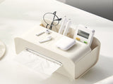 Desktop Tissue Box Multifunction Tissue Storage Dispenser with Phone Holder Remote Control Organizer V1294-YM0710-3117230308311