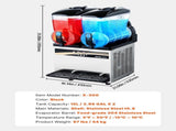 Commercial Frozen Drink Maker, 15Lx2 Double Tank Slushy Machine, 120 Cups Stainless Steel Margarita V952-CGXXRJX215LSN1G19V3