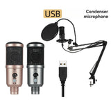 Gaming USB Microphone Noise Cancellation Condenser Mic for Pc Podcast Microphone with Boom Bracket C V1192-AZ-W-18613