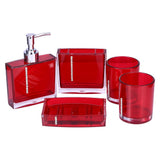 5PC/Set Acrylic Bathroom Accessories Bath Cup Bottle Toothbrush Holder Soap Dish V1294-YM0722-JYJJ19601-5