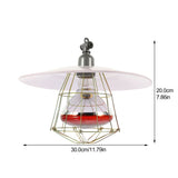 High-Temperature Resistant White Aluminum Pet Cage Warming Lamp, Safe and Practical 1Pc V1366-AZ2-W-13849