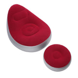 Inflatable Lounge Chair Folding Portable Blow Up Sofa with Footstool for Indoor Outdoor Balcony V1294-YM0901-3116250000411
