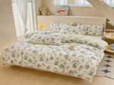 Rose Print Bedding Set - 3 Piece Set - Quilt Cover 264 x 229 cm with 2 Pillowcases 51 x 66 cm V888-ELOSUNG54957-3