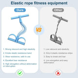 Resistance Bands-8 Tube Pedal Ankle Puller, Elastic Yoga Pedal for Full Body Workout, Comes with V1192-AZ-W-17651
