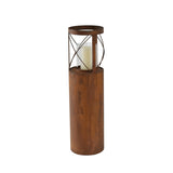 Rust Round Pillar Candle Holder 55cm V637-27600CDL