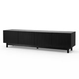 Artiss TV Unit Entertainment Unit Storage Cabinet 180cm Black FUR-Z-CT02-TV180-BK-AB