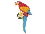 Parrot Sculpture Resin Bird Figurine Half Face Hanging Sculpture for Wall Tree Living Room Balcony V1294-YM0901-3111250017111