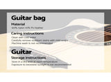 Alpha 38 Inch Acoustic Guitar Wooden Body Steel String Full Size Left Handed GUITAR-D-38-NAT-LF