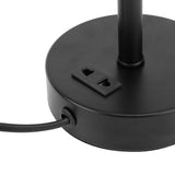 LED Table Lamp Fabric Lampshade USB A and USB C Port Zipper Switch Bedside Lamp for Living Room V1294-YM0901-3119240032611