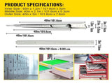 Drawer Slide Soft Close Drawer 1Pair 40" Ball Bearing Full Extension 500lb V952-CTDGBYCW500402FS6V0
