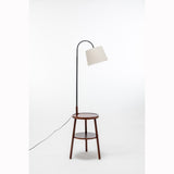 Naples Tripod Floor Lamp Shelf Storage Drawer Bed Side Table Light w/ USB Charger V563-75177