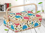 Sewing Accessories Basket with Removable Tray, 3 Colors, Needle and Thread Organizer, Fabric Storage V1237-ZY-203-3376