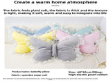 Blue Elegant Butterfly Lace Throw Pillow 60x45cm Soft Decorative Cushion for Sofa Bedroom Office and V888-ELOSUNG43220
