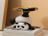 Panda Serving Tray Keys Wallets Fruit Holder Storage Ornament Home Office Table Decor Sculpture V1294-YM0703-3115230050211