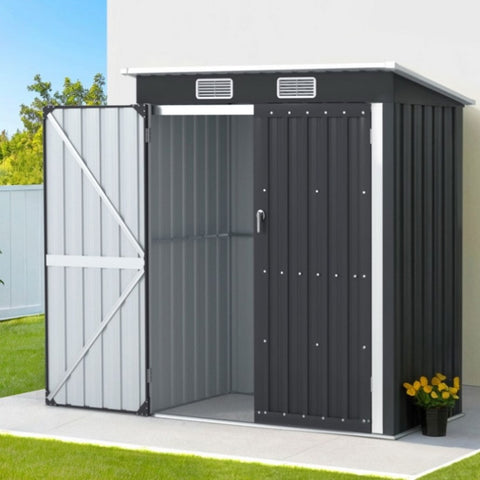 Giantz Garden Shed 1.62x1M Outdoor Storage Tool Workshop House Shelter SHED-FLAT-3X5-2DOOR-AB