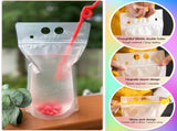 20 Pcs Glow in Dark Drink Pouch Cups with 20 Straws, Light Up Cups with Flashing Color, Glow in V1369-AZ3-W-16364