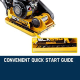BAUMR-AG 60kg 370x510mm 6.5HP Plate Compactor, Paver Pad, Transport Wheels V219-CONCOMBMRA7C0