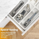 21 Pieces Measuring Cups and Spoons Set - Includes 7 Stainless Steel Measuring Cups,8 Rectangular & V1192-AZ-W-31891