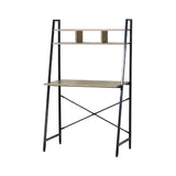 CARLA HOME Ladder Desk with Shelves - Steel Frame - Oak - 84cm - Brown - Study Desk V178-36434