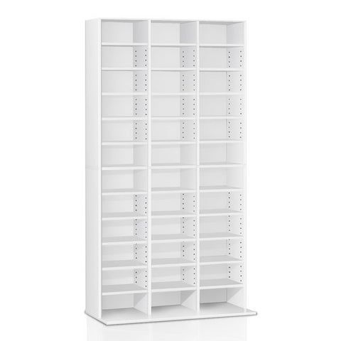 Artiss Bookshelf CD Storage Rack - BERT White CD-SHELF-WH-AB