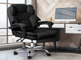 Levede Gaming Chair Office Computer Black No Footrest OF1037-BK-NOP