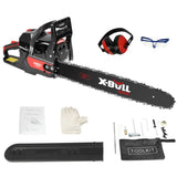 X-BULL 62cc Chainsaw Petrol Commercial 22" Bar E-Start Tree Pruning Top Handle V211-AUEB-HGT013