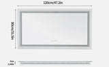 Interior Ave - 120 x 80cm Rectangle Frameless LED Bathroom Mirror V355-IA-RWM-12080