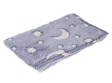 1.5x2m Luminous Blanket Double Side Flannel Star Moon Design Soft Glow in The Dark Blanket for V1294-YM0523-3117220043213